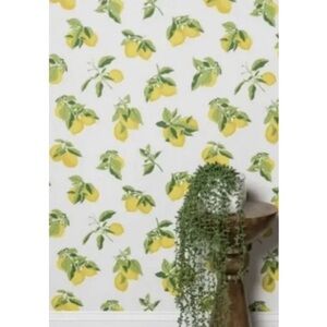 Opalhouse Yellow Lemon & Green Leaf Wallpaper
